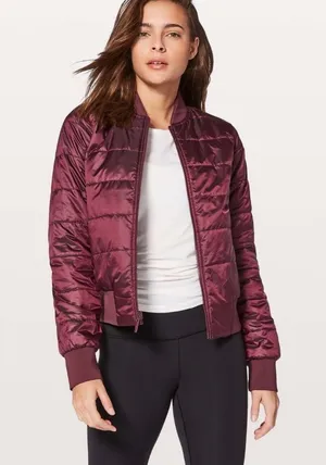 lululemon Non-Stop Reversible Bomber Jacket - Redwood (Merlot) - 4 thumbnail 1