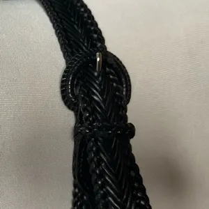 Talbots genuine leather woven belt thumbnail 2