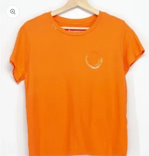 I Stole My Boyfriends Shirt Rainbow Smiley‎ Tee $128 Orange Small thumbnail 1