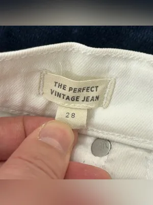 Madewell The Perfect Vintage Jean White High Rise Straight Leg Jeans Women’s 28 thumbnail 9