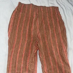 Sz S Small Free People Fine Line Slim Pant in Rust Combo Boho thumbnail 8