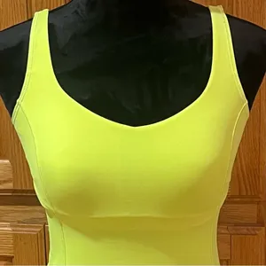 Lululemon Optimal Double Strap Cutout Back Tank Top in Ray‎ Neon Yellow Size 4 thumbnail 10