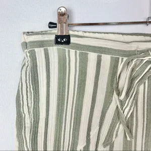 Kut from the‎ Kloth Green Stripe Cotton Shorts 4 thumbnail 3