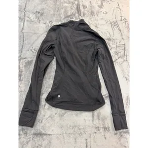 Lululemon Jacket Womens Black Asymmetrical Zip Thumbhole Activewear 2 thumbnail 7