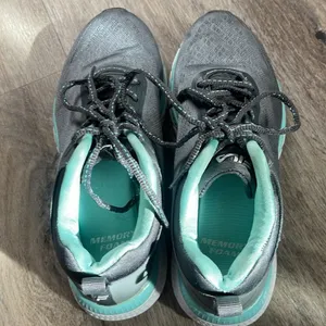 Fila Women's Gray and Teal Running Shoes Size 7 thumbnail 4