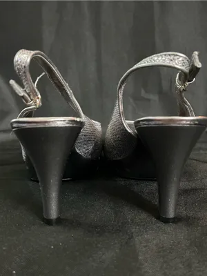 Nine West Women’s Silver Glitter Slingback Peep-Toe Heels 7.5 thumbnail 12