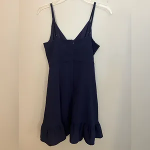 Altar’d State‎ Navy Blue Ruffle Mini Dress. Size M thumbnail 2