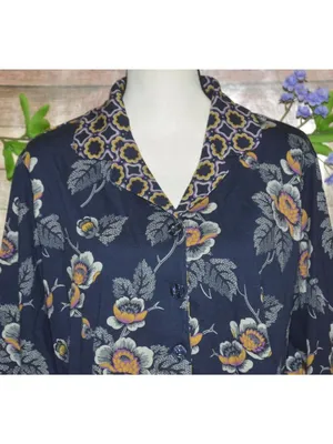 Vera Bradley Womens 2-Piece Cotton Pajama Set Floral Iconic Print Size M NWOT thumbnail 3