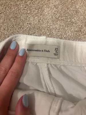 Abercrombie Linen Trousers White Size 27 thumbnail 2