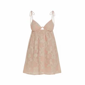 FOR LOVE & LEMONS Frances Cutout Eyelet Mini Dress, Orange, XS thumbnail 14