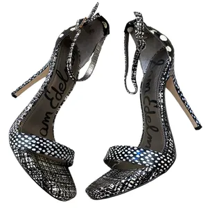 Sam Edelman Eleanor Polka Dot Printed Open Toe Platform Leather Heels thumbnail 2