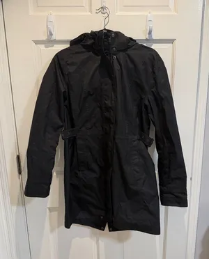The North Face Black Women's Hooded Rain Coat thumbnail 1