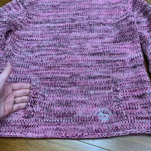 Billabong‎ Knit Sweater Womens Size Large Pink Purple Mock Neck Wool Blend Y2K thumbnail 3