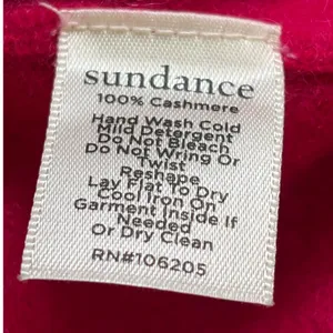 Sundance Magenta Pink 100% Cashmere‎ Cowl Neck Sweater Womens Small thumbnail 4