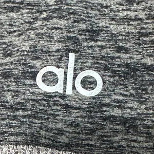 ALO Yoga Grey High Waist‎ Ribbed Knit Lounge Leggings Ruched Small Dance Workout thumbnail 8