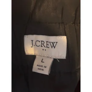 J.Crew Mini Skirt L Gold Metallic Gingham BM055 Holiday Party Glam Pull On thumbnail 6