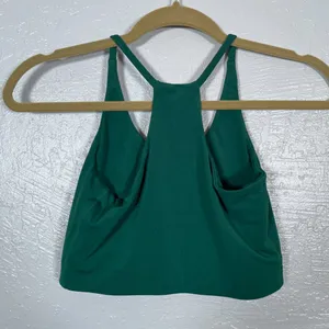 Girlfriend Collective Women S Green Colette Halter Bra Athleisure Athletic Yoga thumbnail 4