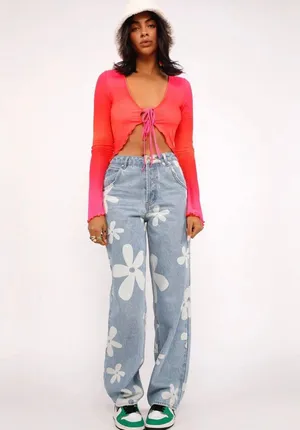 Tiger Mist Floral Jeans thumbnail 1