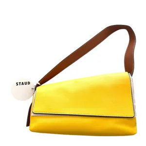 NEW NWT‎ STAUD Acute Leather Shoulder Bag Goldie thumbnail 3
