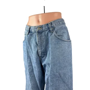 Wrangler Women's Blue High Rise Baggy Relaxed Straight Leg Denim Jeans 34x34 thumbnail 2