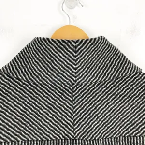 Zara wool retro jacket with big buttons gray and black pattern, wide sleeves M thumbnail 16