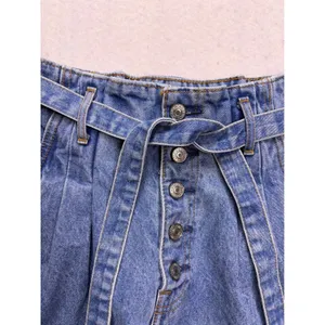 Abercrombie & Fitch Natural Rise Short Women 24 00 Blue Paperbag Denim Summer thumbnail 3