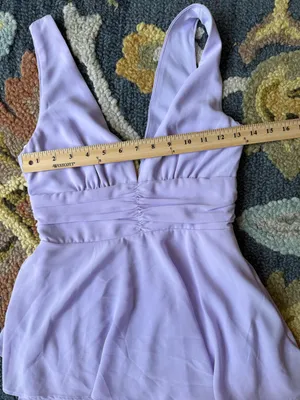 Lulus Celebration Time Lavender Tiered V-Neck Midi Dress Size XS Wedding Guest thumbnail 5