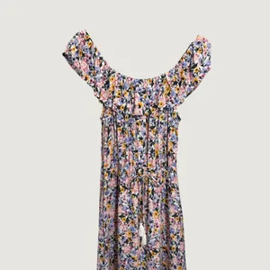 Kingston Grey Floral Off The Shoulder High Low Maxi Dress Medium Tassel Waist thumbnail 8