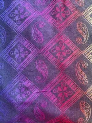 Handwoven Rainbow Paisley Wrap thumbnail 5