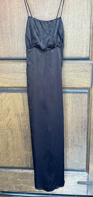 ZARA Spaghetti Strap Midi Satin Dress Size S thumbnail 1