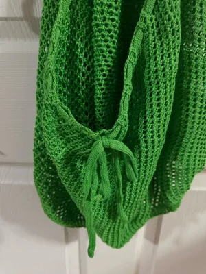 Amazon Green Knit Swimsuit Cover-Up Adjustable M thumbnail 5