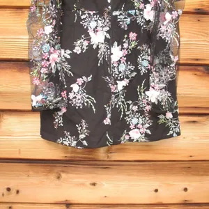 NWT Elliatt Gaia Black Floral Mini Dress Size L thumbnail 13