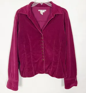 Vintage A.M.I. Womens Jacket Large Y2K Corduroy Grunge Casual Girl Minimalist thumbnail 1