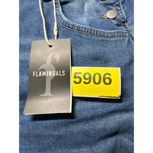 Flamingals Womens Denim Overalls XL Medium Wash Straight Leg Carpenter 80498 NEW thumbnail 7