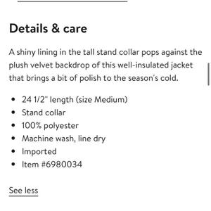 Zella Velvet Puffer Jacket Sz L thumbnail 12