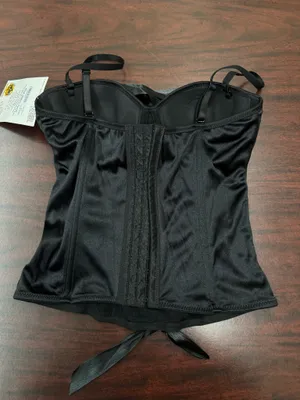 NWT Spirit Halloween Black Ribbon Corset Size Medium thumbnail 2