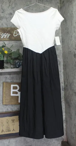 A New Day Backless Knit Maxi Dress 94736643 Black / White S thumbnail 1