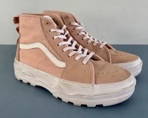 Vans Sentry Sk8-Hi Dusty Rose Pink Suede Canvas Platform Lug Sole Sneakers‎ thumbnail 1