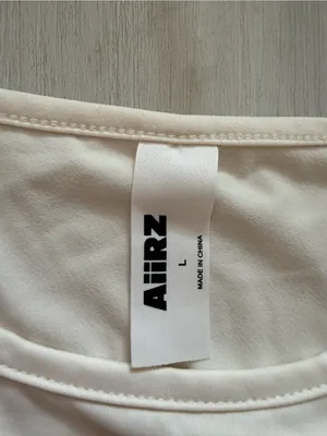 AiiRZ Long Sleeve Jersey Mini Dress With Lace Trim Cream Large NWT thumbnail 9