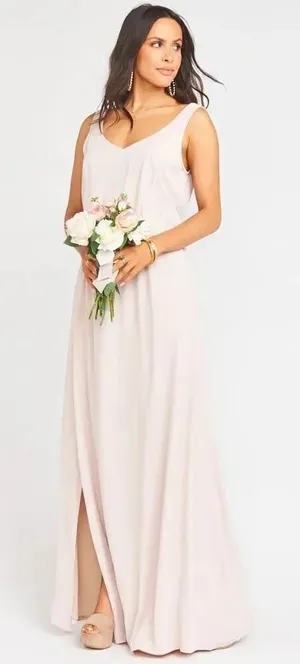 Womens Show Me Your Mumu Kendall Soft Peach Long Maxi Dress - Sz S thumbnail 1