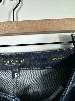 Judy Blue High Waist‎ Rigid Magic Heavy Destroy Straight Jeans Women’s 5/27 thumbnail 10