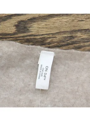 NWT On 34th Brushed Solid Blanket Wrap Scarf Oversized MO9742504 Oat Brown thumbnail 3