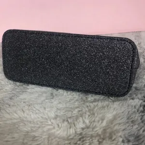 Kate Spade Black Glitter Dome Cosmetic Case Makeup Bag NWT thumbnail 5