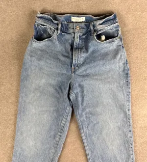 Abercrombie& Fitch Ultra High Rise 90s Straight Jeans Light Wash 30/10 Side Slit thumbnail 1