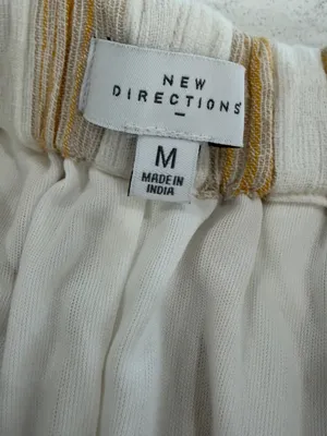 High-Rise Striped Cropped Wide-Leg Pants in Beige capris thumbnail 5