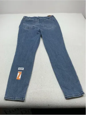 Womans Excellent American Eagle BFF Jegging Stretch Blue Jeans Large Waist 33 In thumbnail 2