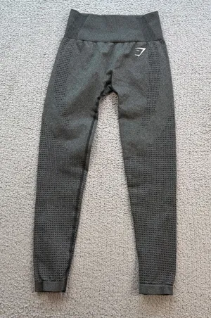 Gymshark Mesh Panel High-Waist Leggings Gray Nylon Elastane S Athletic Gym thumbnail 1