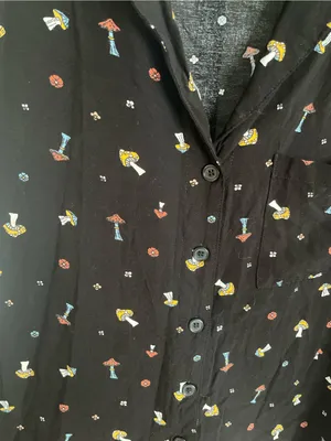 Self Esteem Mushroom Print Button Down Shirt Size XL thumbnail 2