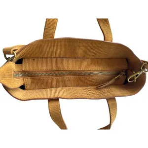 Madewell Zip-Top Transport Crossbody: Corduroy Suede Edition in Boutique Gold thumbnail 3