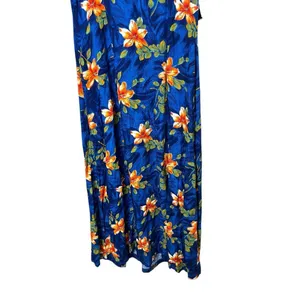 Vintage Jamie‎ Brooke 90s Blue Flower Print Maxi Dress Size 13 thumbnail 3